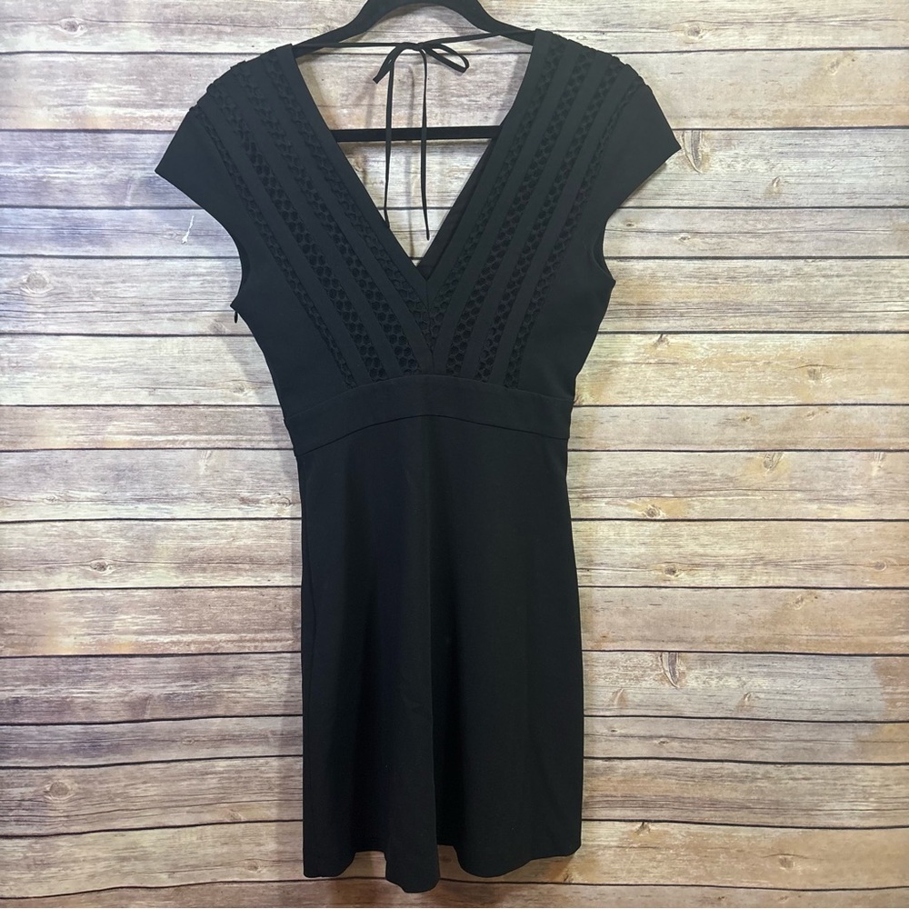 Sandro Paris SS21 radical dress black fit and flare lbd little black dress Small - Picture 8 of 10